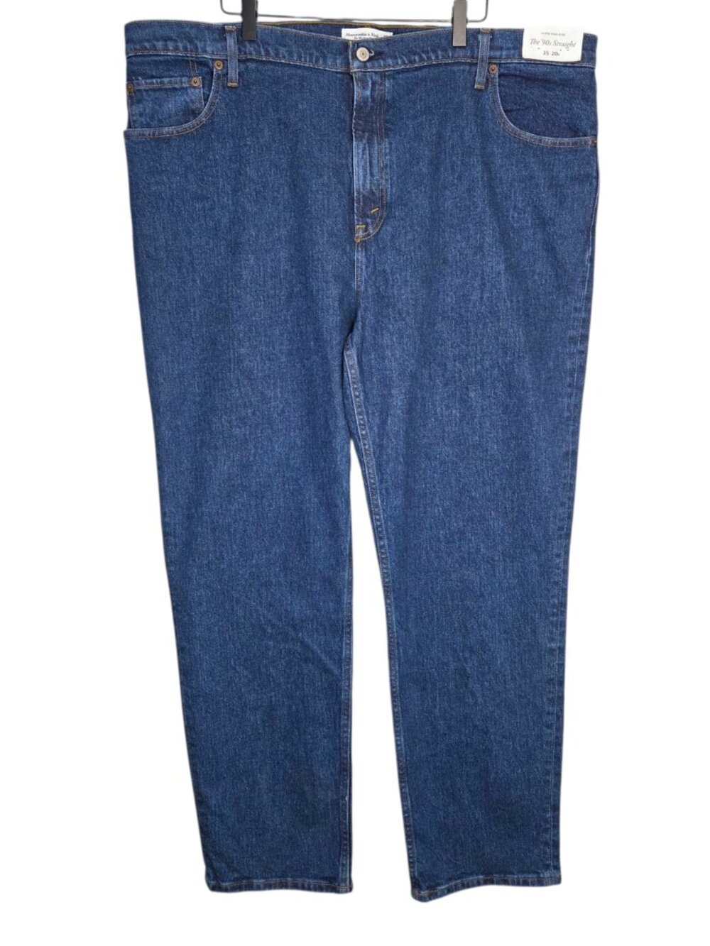 NWT Abercrombie & Fitch Ultra High Rise 90s Straight Jean Dark Wash Plus Size 35